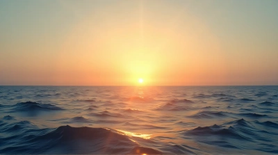 Amber Sunlight Over Vast Ocean Reflection