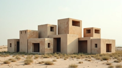 Ancient Stone Structures Under Soft Sky