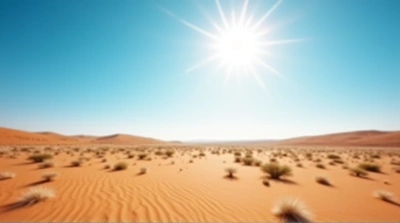 Arid Desert Terrain With Rolling Sand Dunes