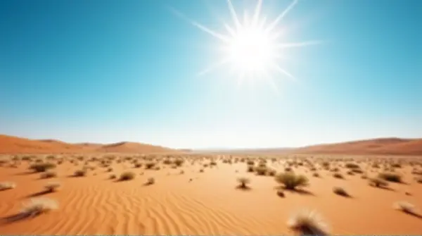 Arid Desert Terrain With Rolling Sand Dunes