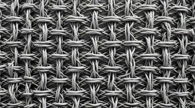 Black And White Woven Fabric Texture