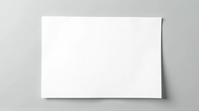 Blank Printer Paper Flat On Surface Overhead View