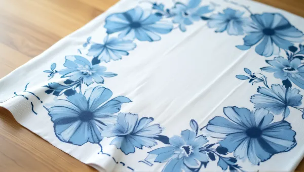 Blue And White Botanical Fabric Texture