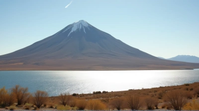 Brown White Peak Near Vast Shimmering Expanse