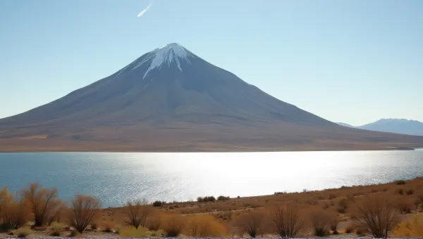 Brown White Peak Near Vast Shimmering Expanse