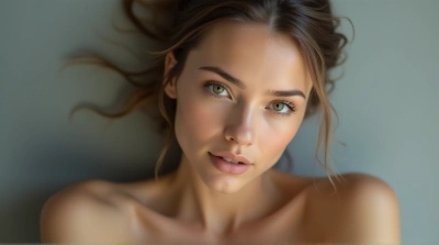Calm Expression Person Against Muted Background