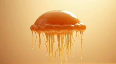 Caramel Gelatinous Dome With Delicate Tendrils