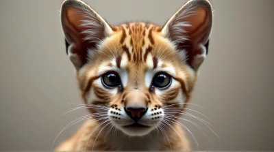 Cat Head Texture Detail Against Soft Background