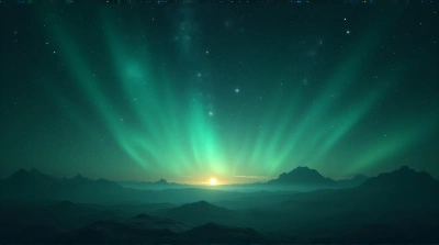 Celestial Sky Filled With Twinkling Lights And Glow