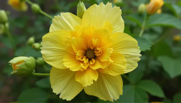Chartreuse Golden Blossom With Intricate Textures
