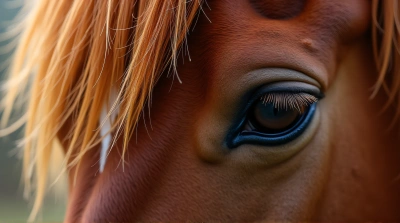 Chestnut Horse Eye And Textured Mane Detail