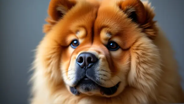 Chow Chow Dog Close-Up With Focused Expression