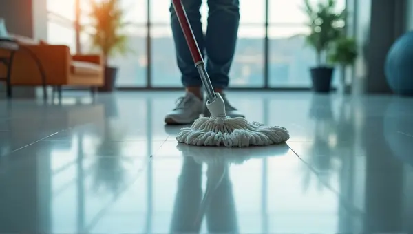 Cleaning Surface Action In Spacious Area