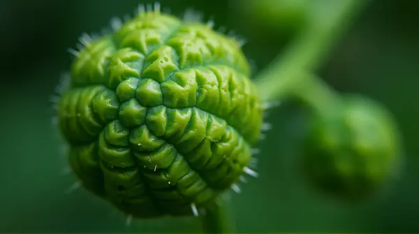 Close-up of intricate botanical patterns highlighting fine surface details against a soft background