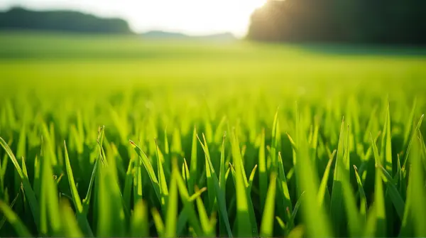 Close-Up Emerald Turf Under Soft Daylight