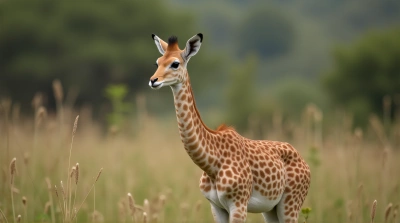 Close-Up Patterned Herbivore With Blurred Background