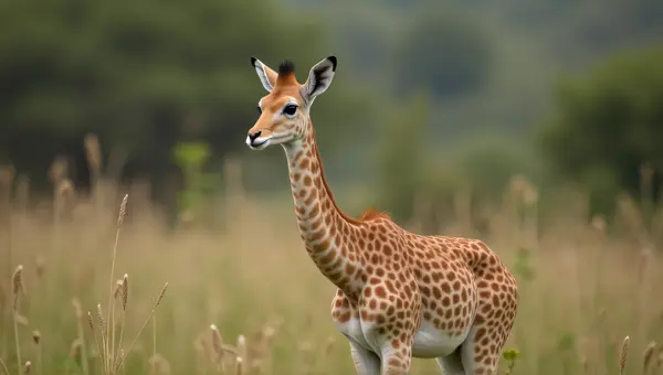 Close-Up Patterned Herbivore With Blurred Background