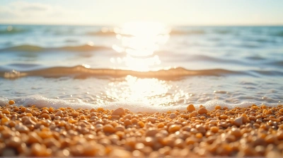 Close-Up Of Rippling Grains Under Bright Daylight