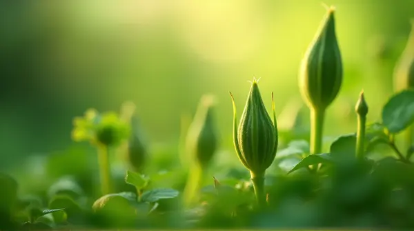 Close-Up Texture Of Vibrant Botanical Elements In Daylight