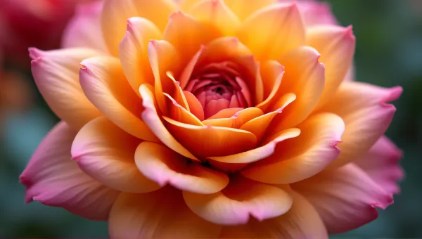 Close-Up Of Vibrant Flower Bloom Layers