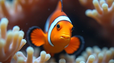 Clownfish Close-Up In Coral Reef Habitat