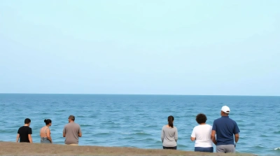 Coastal Gathering With Ocean View And Clear Sky