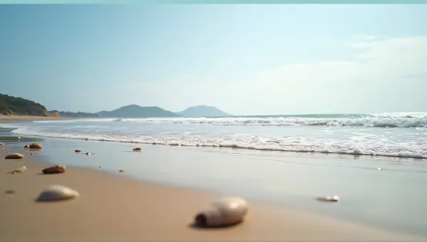 Coastal Shoreline With Sand And Water Flow
