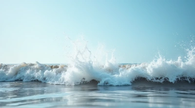Coastal Water Surge Impact With Droplets