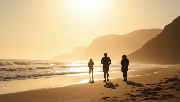 Coastline Figures With Soft Light And Shadows