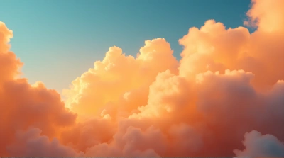 Colorful Vapor Sky With Layered Textures
