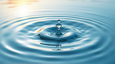 Concentric Circles Spreading On Clear Surface