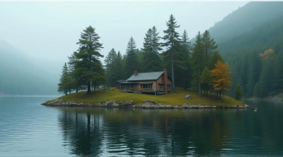 Cozy Cottage On Lakeside Peninsula With Forest