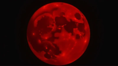Crimson Celestial Disk Red Glow