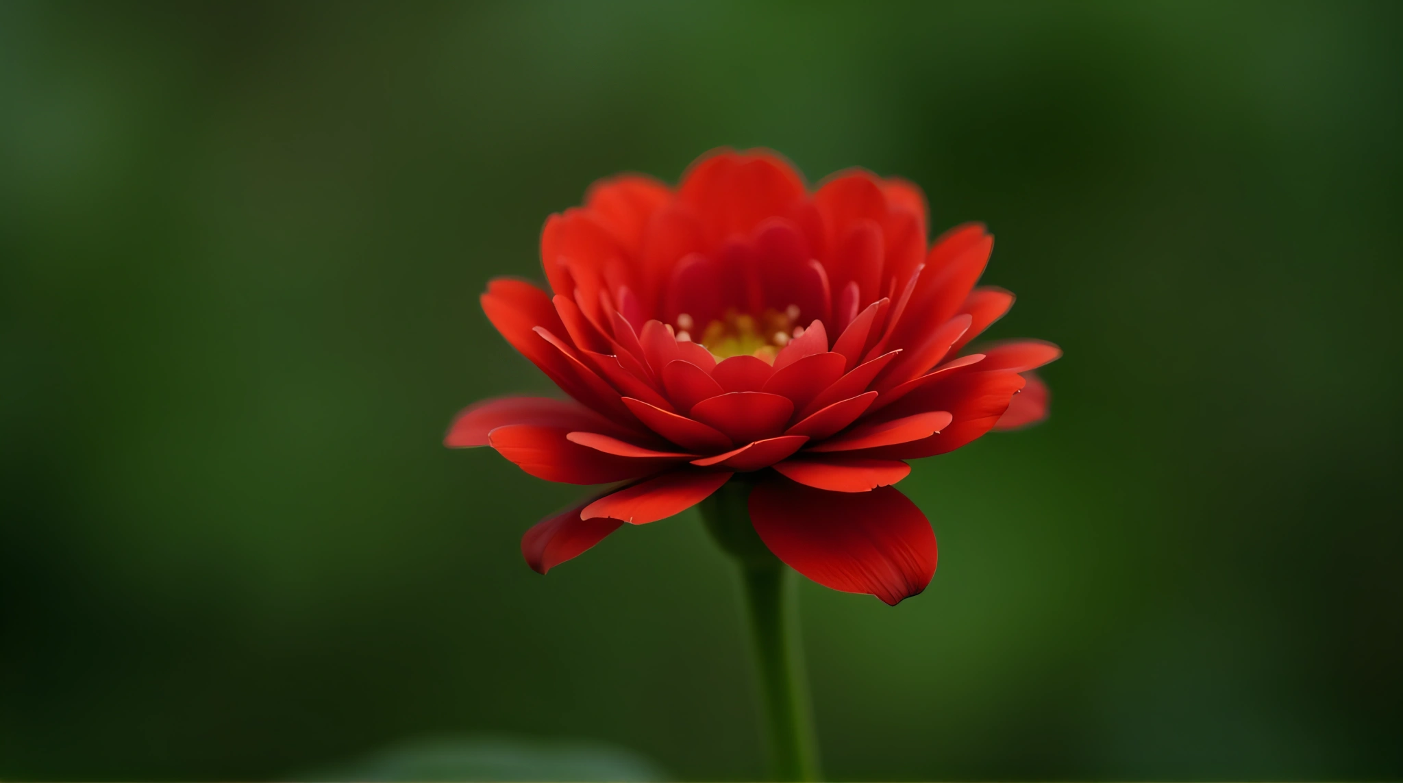 Crimson Flower Focus With Layered Petals