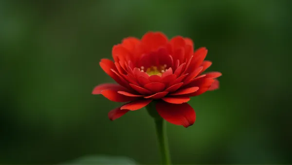 Crimson Flower Focus With Layered Petals