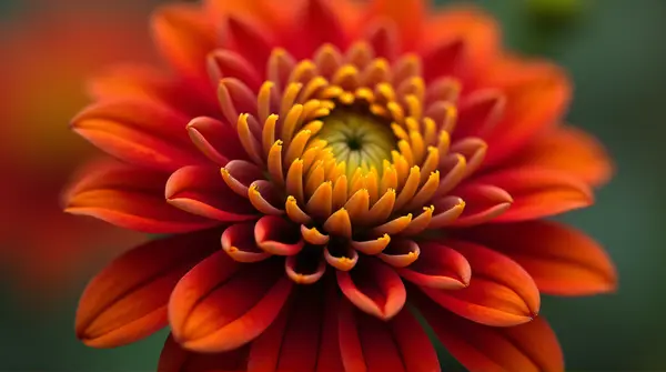 Close-up of crimson and golden blossoms showing detailed textures against a soft background