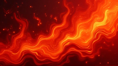Crimson Swirling Embers With Orange Tendrils Wallpaper