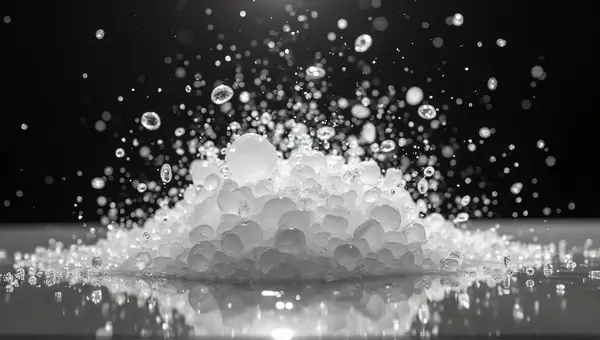 Crystal Fragments Scattering On Reflective Surface