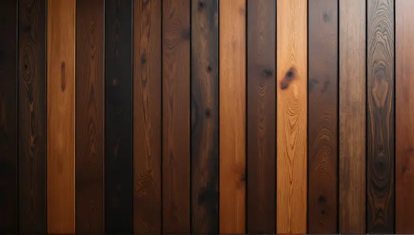 Dark Earthy Toned Wood Panels Vertical Display