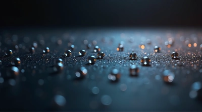 Dark Matte Surface With Reflective Spherical Beads