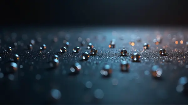 Dark Matte Surface With Reflective Spherical Beads