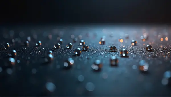 Dark Matte Surface With Reflective Spherical Beads