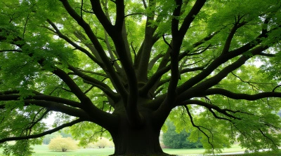 Deciduous Tree With Lush Emerald Foliage
