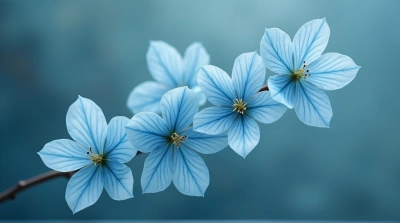 Delicate Azure Blooms With Intricate Veining Detail