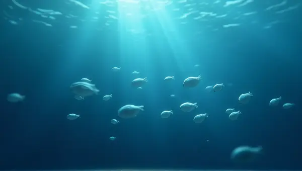 Delicate Bell-Shaped Creatures Pulsing In Blue
