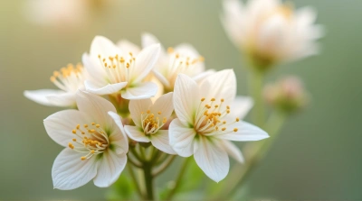 Delicate Pale Blossoms Close-Up Soft Lighting