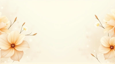 Delicate Pale Golden Blooms Illustration