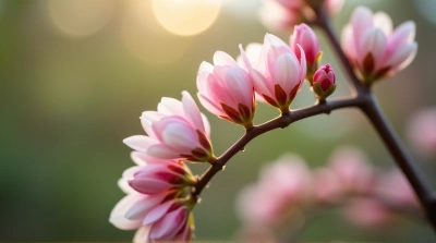 Delicate Rose Blossoms On Slender Stems