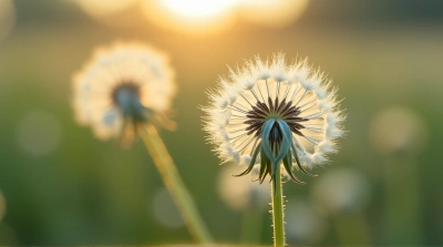 Delicate Seed Heads With Wispy Filaments Close-Up