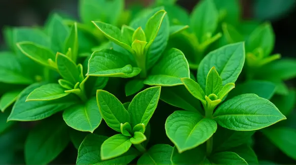 Dense Emerald Foliage With Detailed Vein Patterns